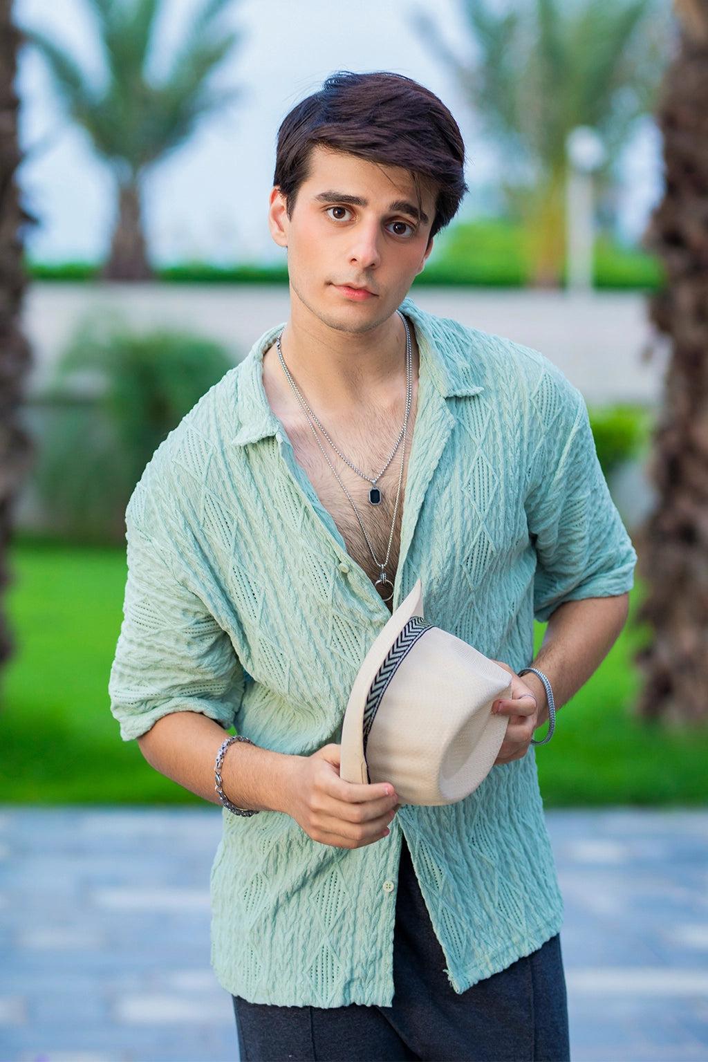 Sea Green Shirt - Classic Style for Timeless Appeal EW-000218