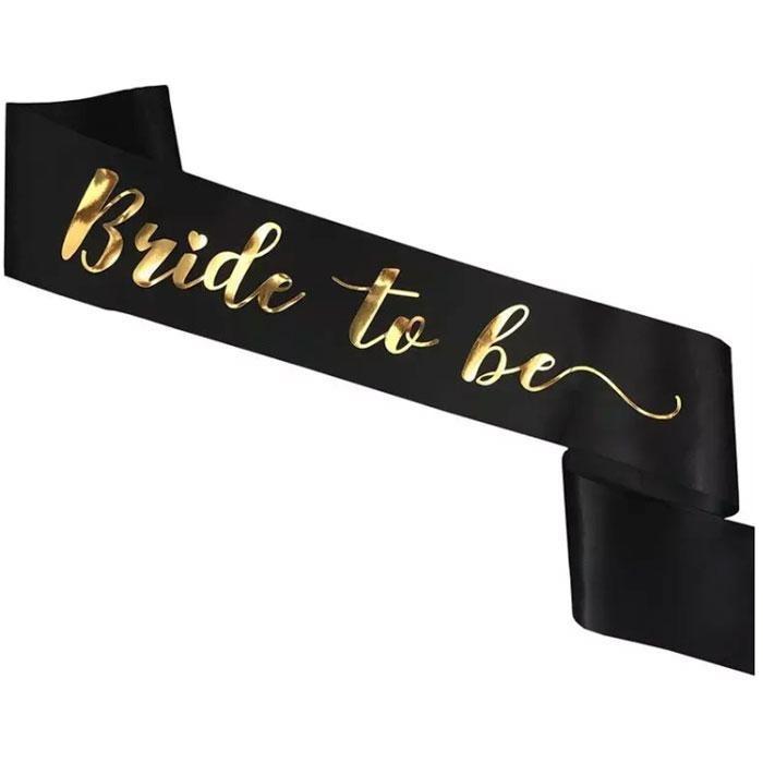 Bride To Be Sash- Black