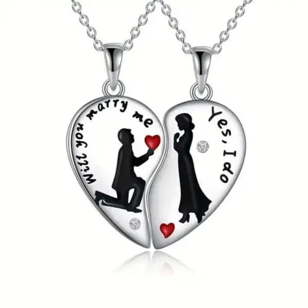 2 Layered Silver Plated Artificial Stones Locket