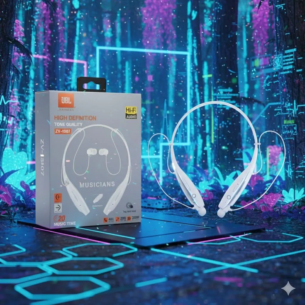 White Clear Voice 1307 Wireless Neckband